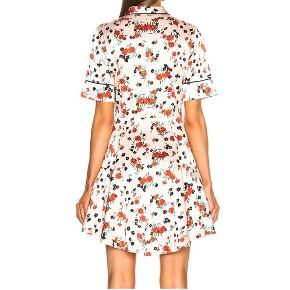 ALC Floral Silk Ruthie Pajama Dress Pink Black Red Size 8 - Picture 3 of 12